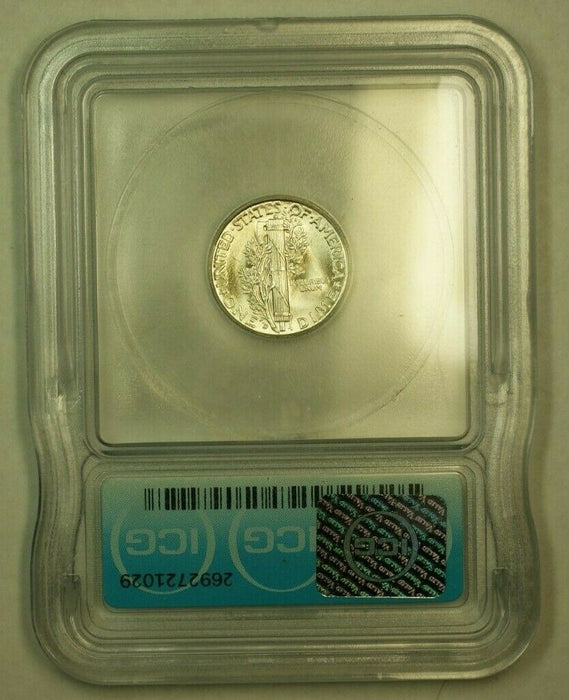 1945-D Silver Mercury Dime 10c Coin ICG MS-65 M