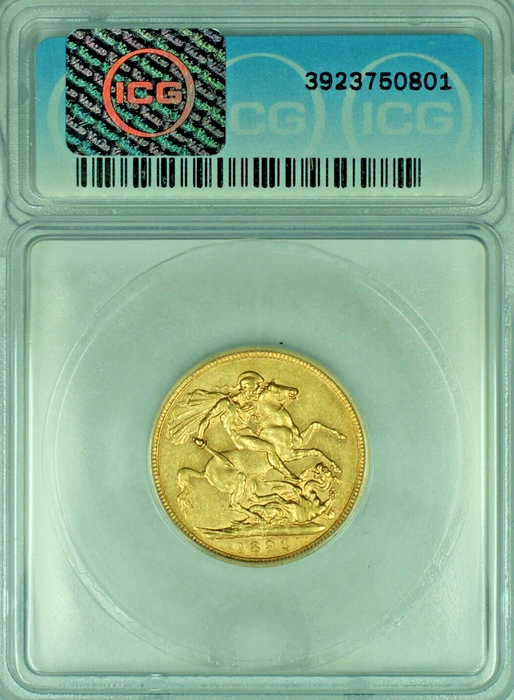 1892-S Australia Sovereign SOV Australian Gold Coin ICG EF 45