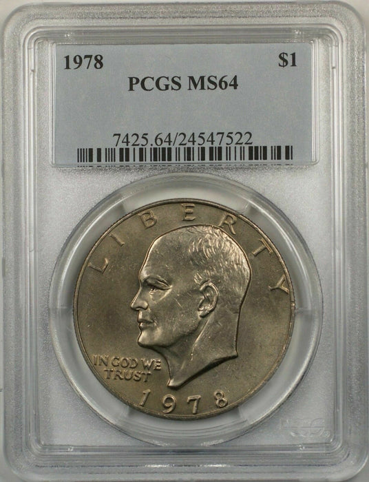 1978 Eisenhower  Ike Dollar $1 Coin PCGS MS64 (BR-39 E)