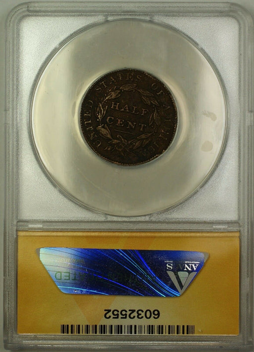 Large Cent 1854 1c Coin ANACS AU 50 Details Corroded