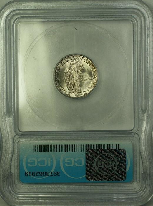 1940 Silver Mercury Dime 10c ICG MS-65 Lightly Toned Gem BU (Better Coin) (C)