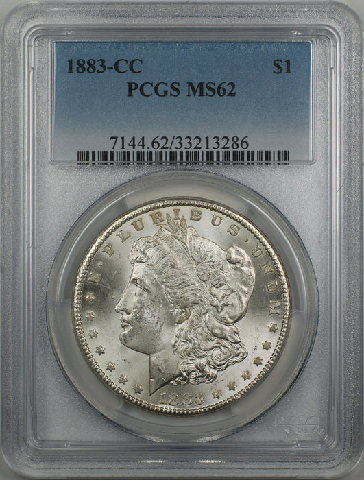 1883-CC Morgan Silver Dollar $1 Coin PCGS MS 62 (Better Coin 12-D)