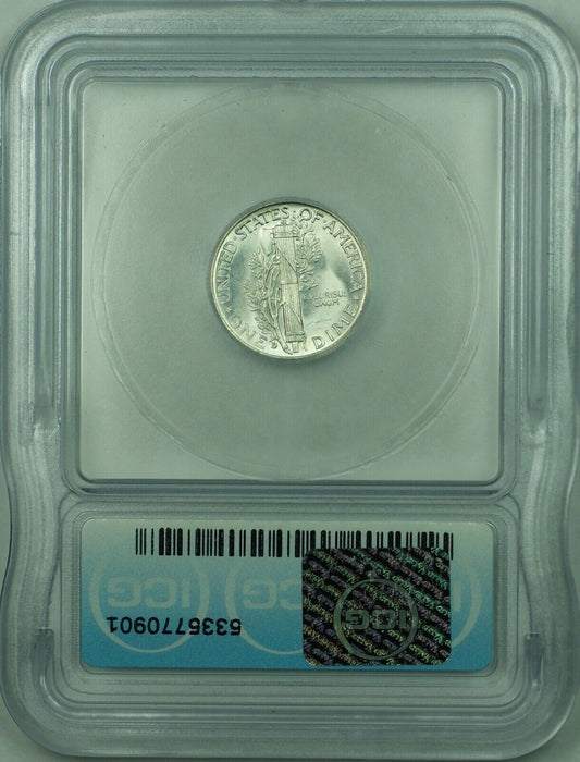1938-D Mercury Silver Dime 10c Coin ICG MS-65 (Full Split Bands) (53)