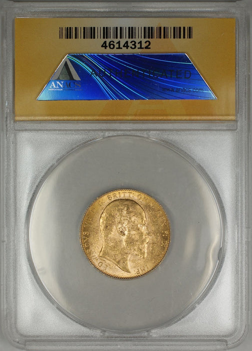 1909-P Australia Sovereign Gold Coin ANACS MS-61 (AC AMT)