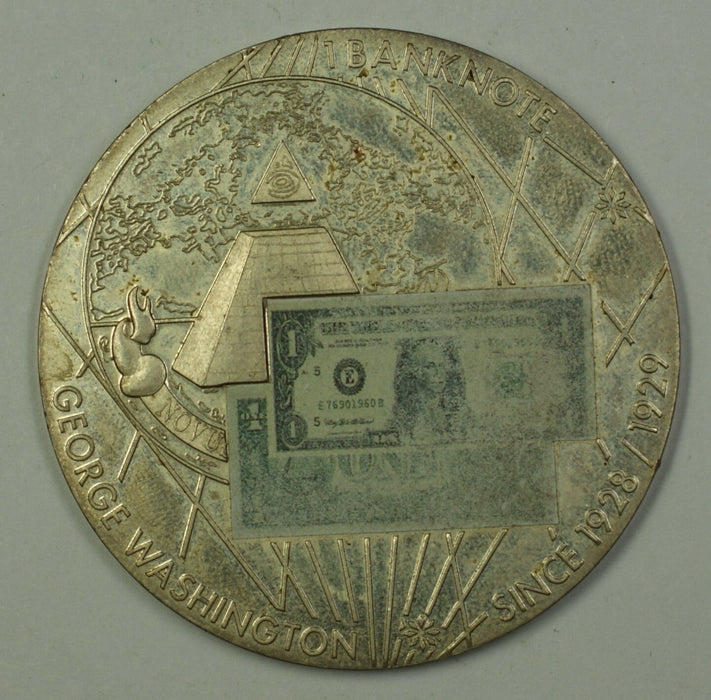George Washington $1 One Dollar Banknote Commemorative Medal