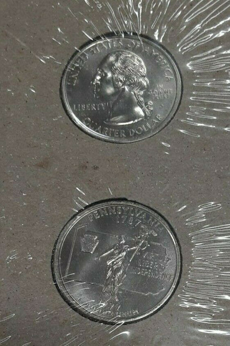 Pennsylvania 1999 P&D Statehood Quarter Set in Orig. US Mint Coin Cover w/Stamp