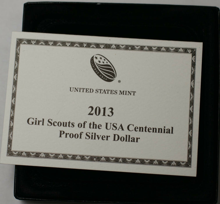 2013-W Girl Scouts Commemorative Proof Silver $1 Coin Original Mint Packaging