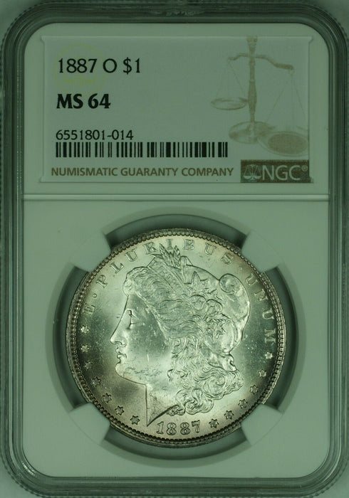 1887-O $1 Morgan Silver Dollar Coin NGC MS-64 Light Toning  (21)