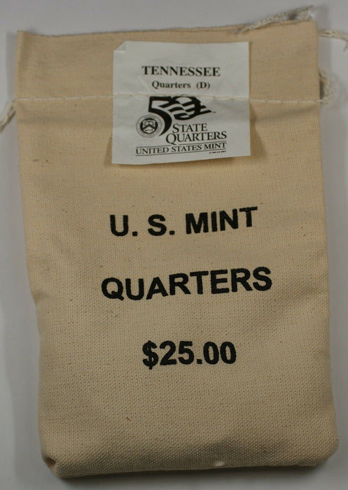 $25 US Mint Sewn BU 2002-P Tennessee State Quarters Bag in Original Packaging