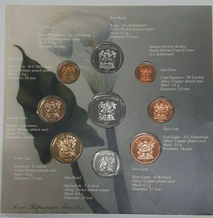 1997 South Africa 9 Coin Mint Set in Original Mint Packaging
