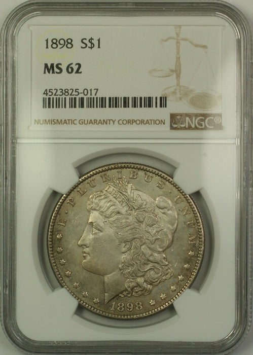 1898 Morgan Silver Dollar $1 Coin NGC MS-62 Toned Semi Proof-Like (15)