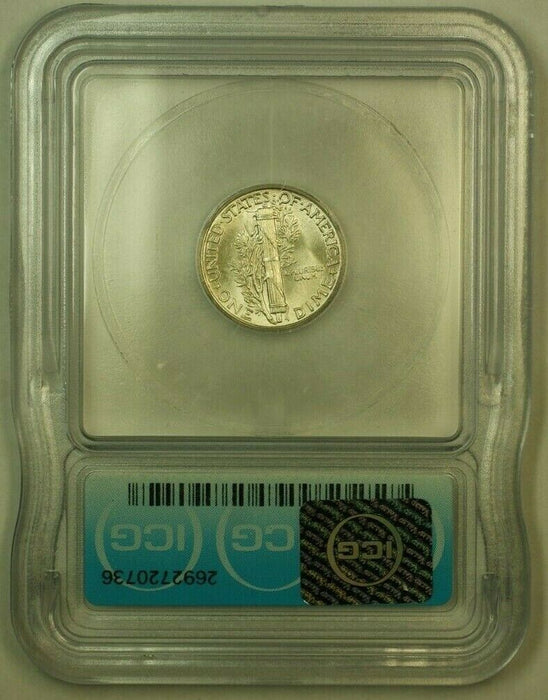 1943 Silver Mercury Dime 10c Coin ICG MS-65 Q