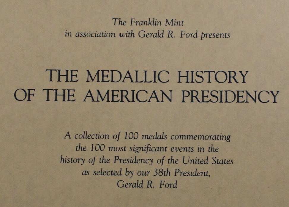 Medallic History of The US Presidency 100 Gold Plated Sterling Silver Medals