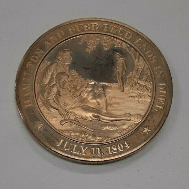 History of the US Bronze Proof Medal Hamilton-Burr Duel  July 11, 1804