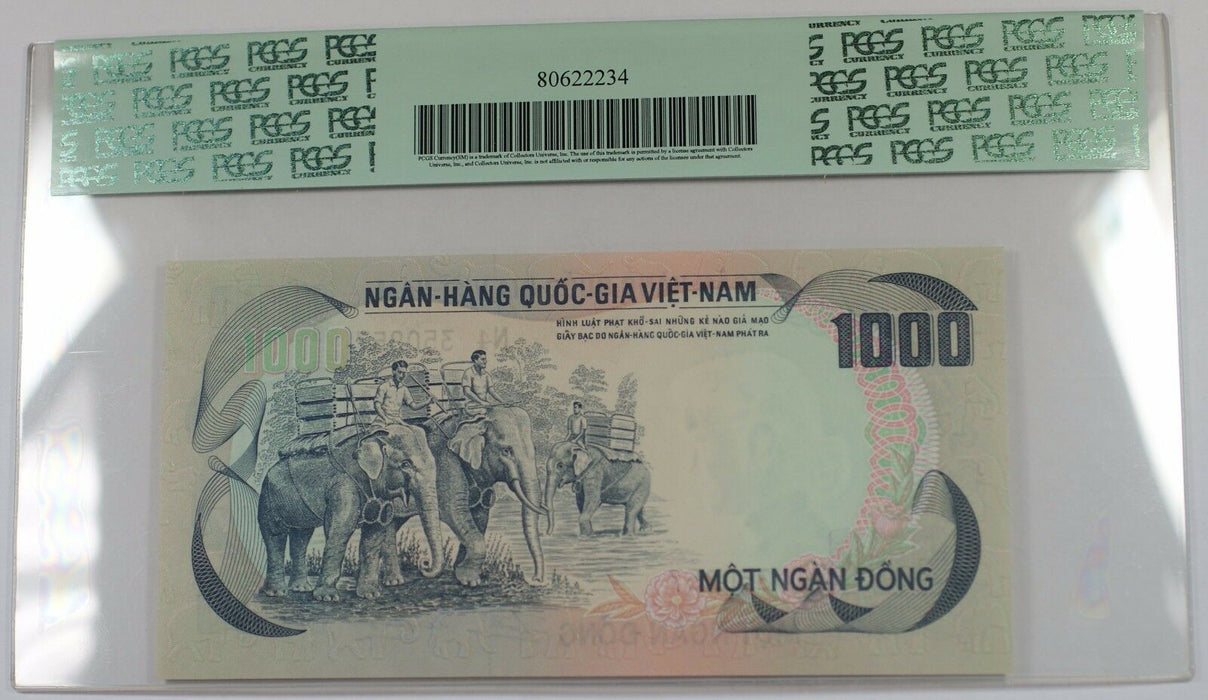 (1972) South Viet Nam National Bank 1000 Dong Note SCWPM#34a PCGS 66 PPQ Gem New