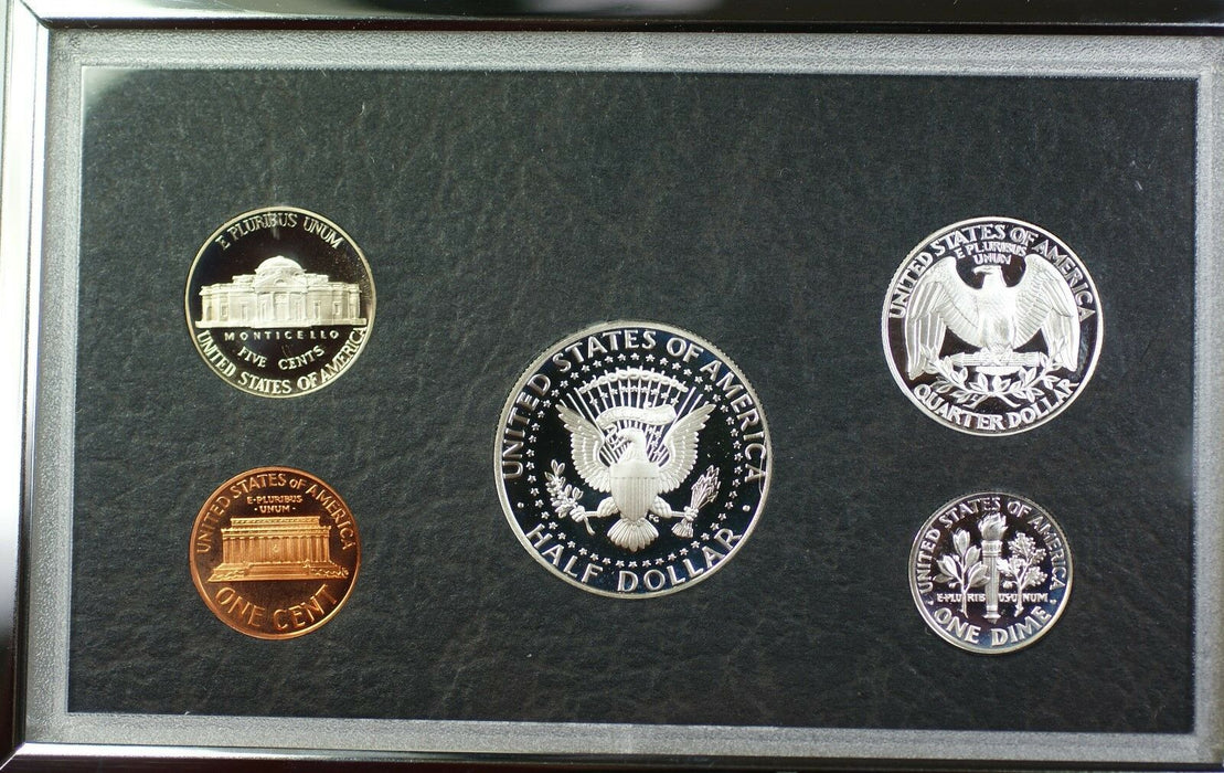 1998-S U.S. Mint Complete SILVER Premier Proof Set Gem Coins with Box and COA