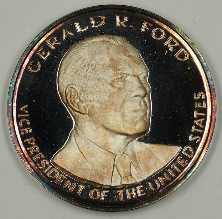 Gerald R Ford First Vice President Under 25th Amendment Large Pure Silver Medal