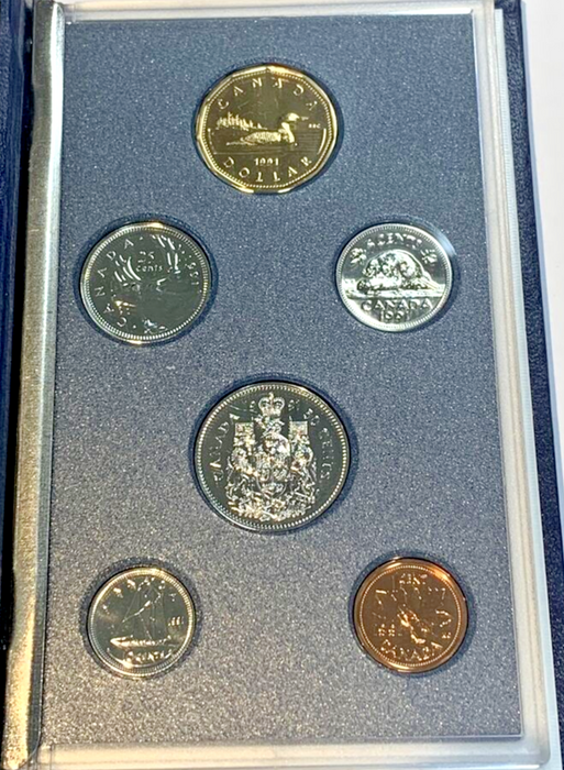 1991  Royal Canadian Mint 6 Coin Set (Proof Like) Original Packaging