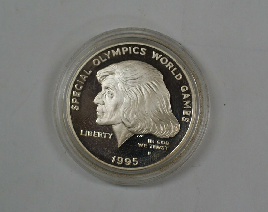 1995 Special Olympics World Games Silver Proof Dollar Coin as Issued/NO COA