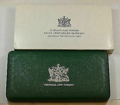 1974 Trinidad & Tobago 8 Coin Proof Set- Sterling Silver- w/Box & COA