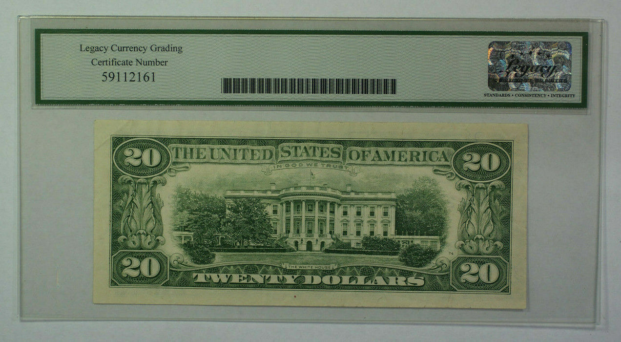 1985 $20 FRN Misaligned Error Ten Dollar Federal Reserve Legacy VF-35