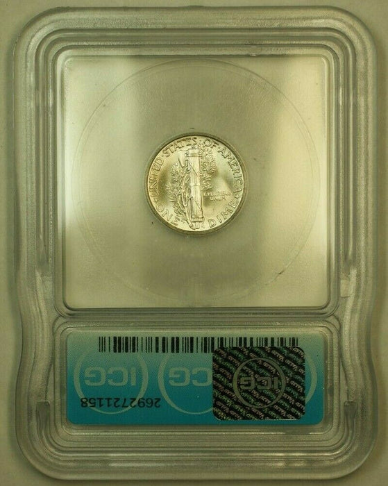 1945 Silver Mercury Dime 10c Coin ICG MS-65 GG