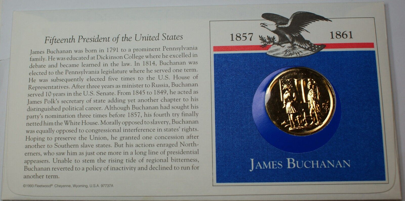 James Buchanan Presidential Medal, From the Hail to The Chiefs Collection