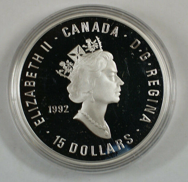 1992 Canada RCM 15 Dollar Silver 1996 Olympic Games Silver Proof Coin