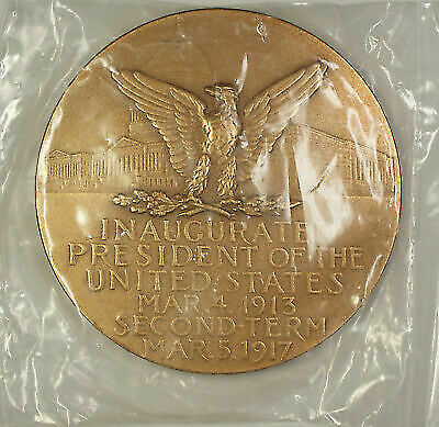 Woodrow Wilson Presidential High Relief Bronze Inaugural US Mint Medal *No Box*