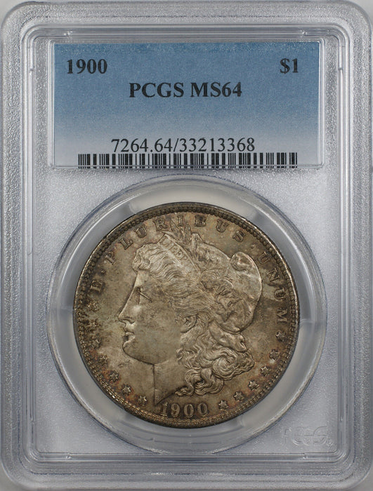 1900 Morgan Silver Dollar $1 Coin PCGS MS 64 (Toned 12)