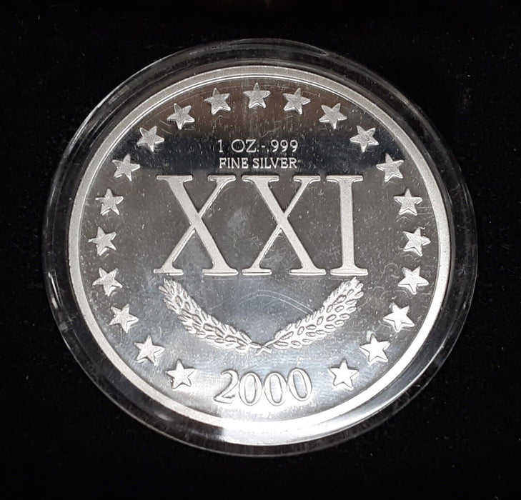 21st Century Mint .999 Fine Silver 1 Troy Oz Gem Proof Round - in Case