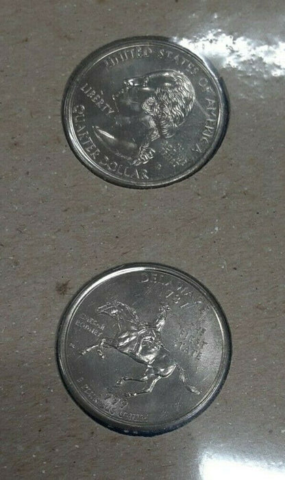 Delaware 1999 P&D Statehood Quarter Set in Original US Mint Coin Cover w/Stamp