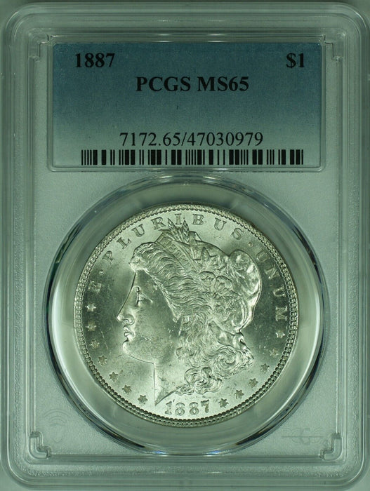 1887 Morgan Silver Dollar Coin  PCGS MS-65   (39)