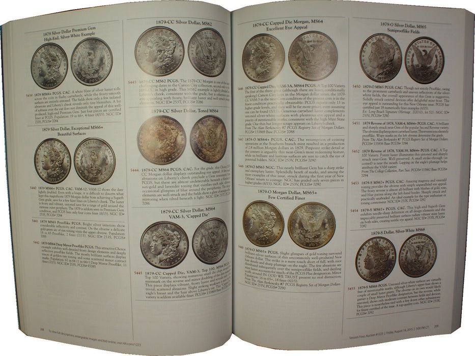 August 12, 14 & 16 2015 U.S. Coin Auction #1223 Catalog Heritage (A157)