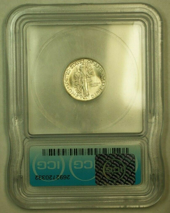 1945-S Silver Mercury Dime 10c Coin ICG MS-65 G