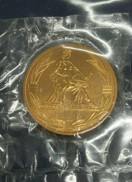 1981 France Bronze ECU Coin - in Folder W/COA