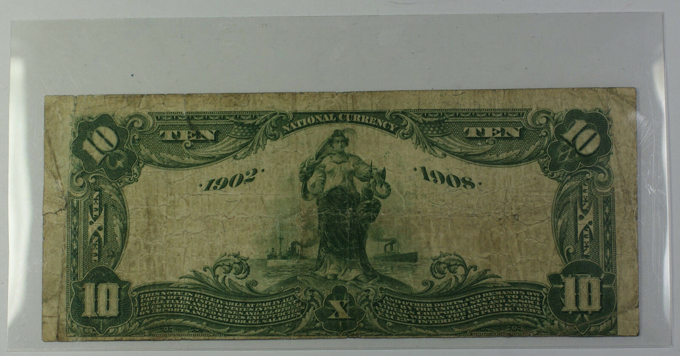 1902 Date Back $10 National Currency Banknote Cohoes New York Charter # E 1347