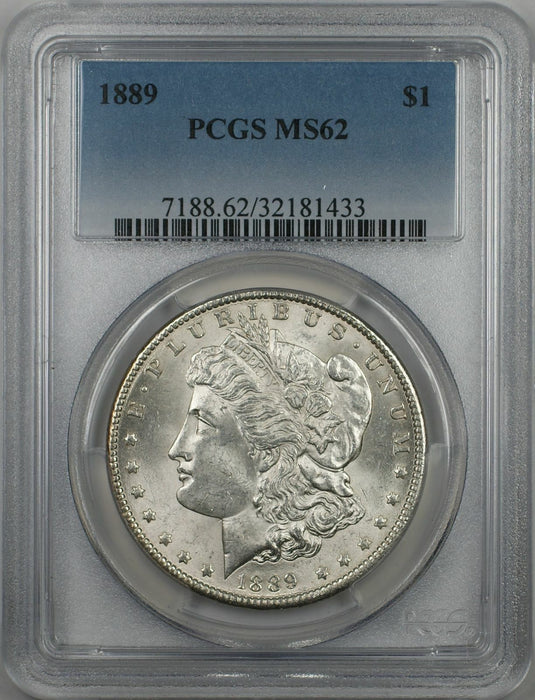 1889 Morgan Silver Dollar $1 PCGS MS-62 Better Quality (3B)