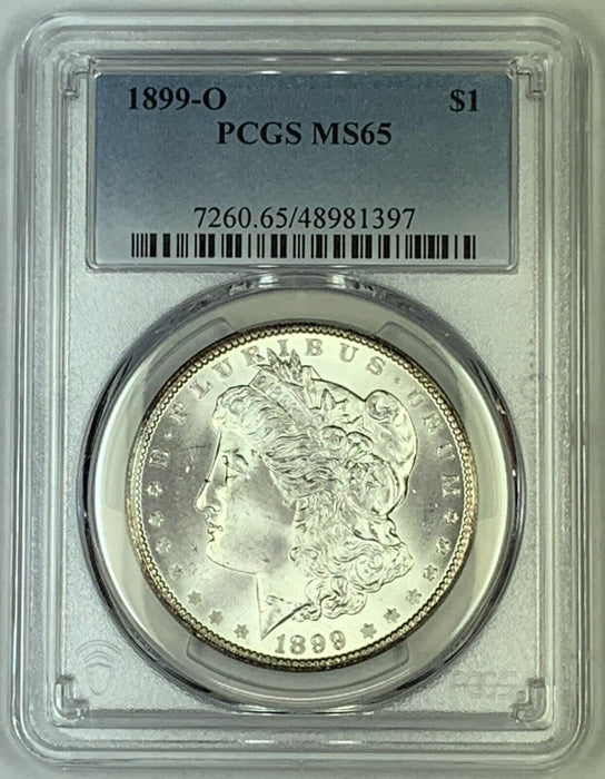 1899-O Morgan Silver $1 Dollar Coin PCGS MS 65 (9)