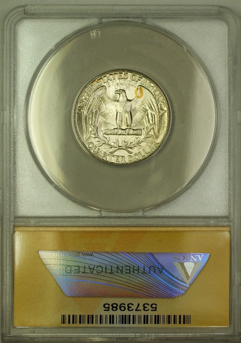 1939 Washington Silver Quarter 25c Coin ANACS MS-65 GEM BU