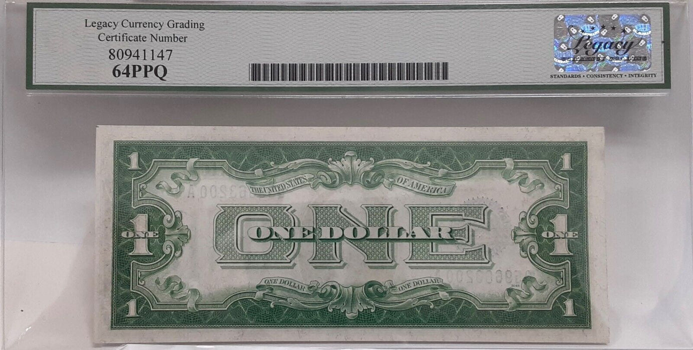 1928-A $1 Silver Certificate FR# 1601 Q-A Block Legacy Very Ch New 64PPQ   G
