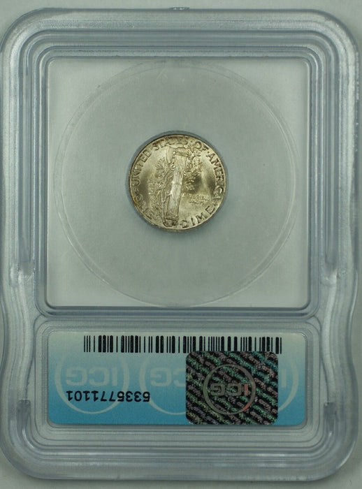 1939 Mercury Silver Dime 10c Coin Beautiful Tone ICG MS 65+ (53) A