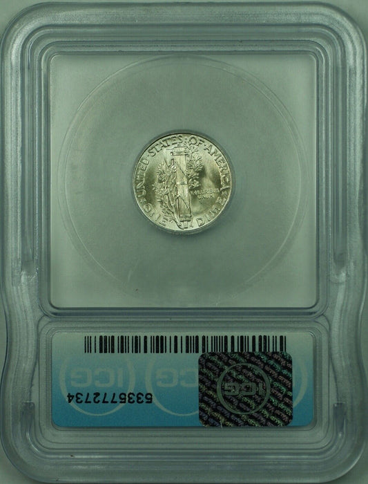 1937 Mercury Silver Dime 10c Coin ICG MS-67 (Looks Full Split Bands) (53)