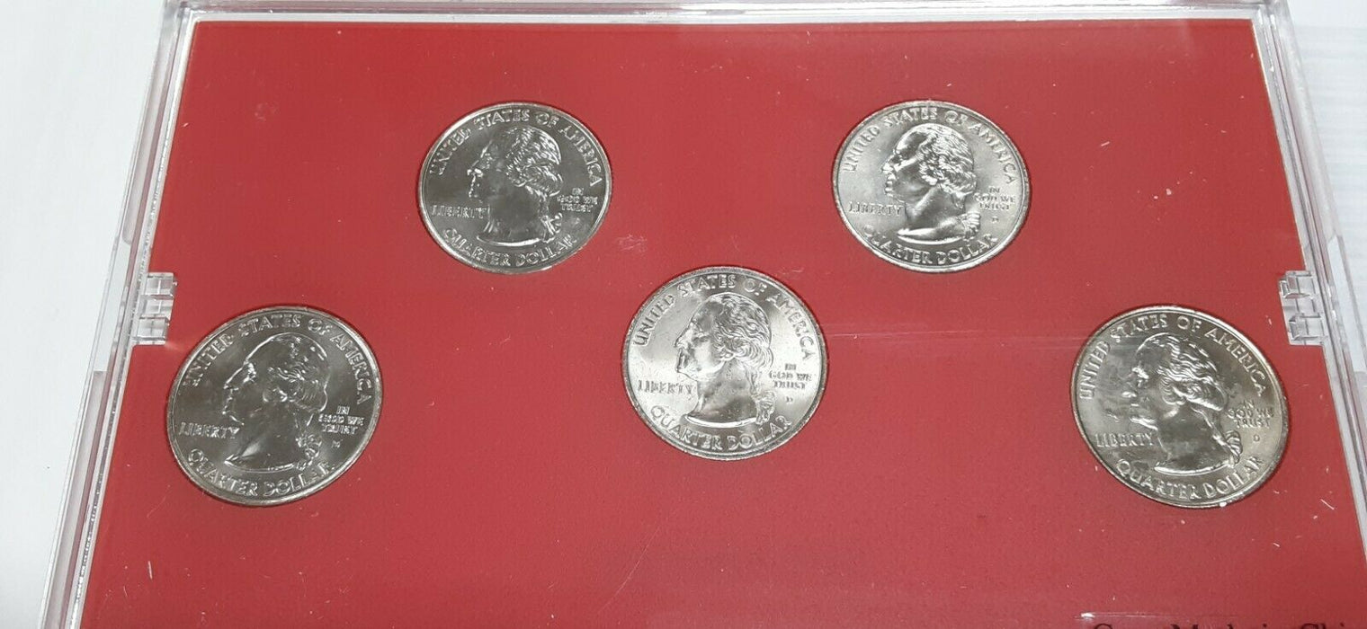 2006-D State Quarters 5 Coin Set 50 States Program-BU in Plastic Case