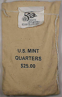 $25 (100 UNC coins) 2000 Massachusetts - P State Quarter Original Mint Sewn Bag