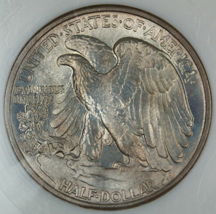 1942 Walking Liberty Silver Half Dollar 50c Gem BU Lightly Toned (SG)