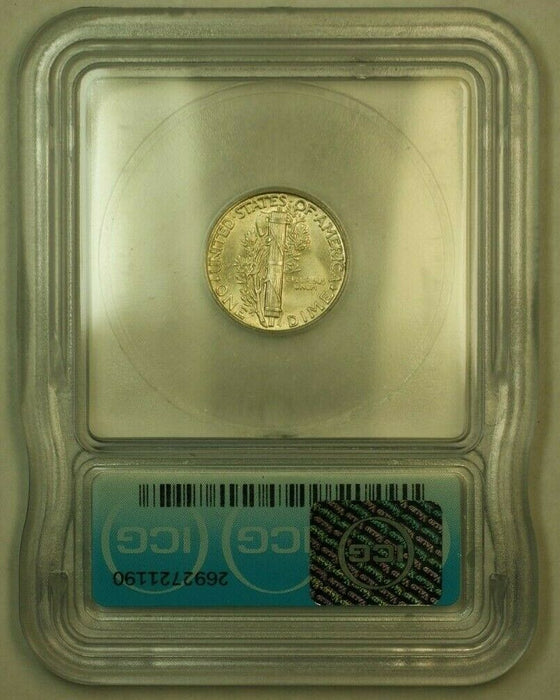 1945 Silver Mercury Dime 10c Coin ICG MS-65 MM