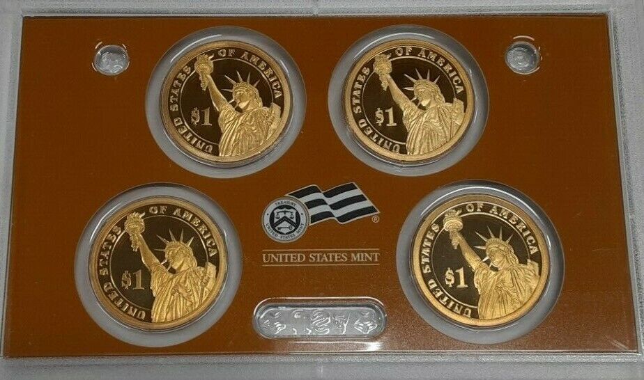 2008-S US Mint Silver Proof Set With Presidential Dollars 14 Gem Coins w/Box