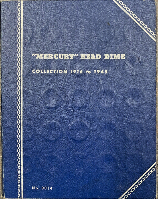 1916-1945 Mercury Silver Dime Almost Complete Set, NO 1916-D-Whitman Coin Folder