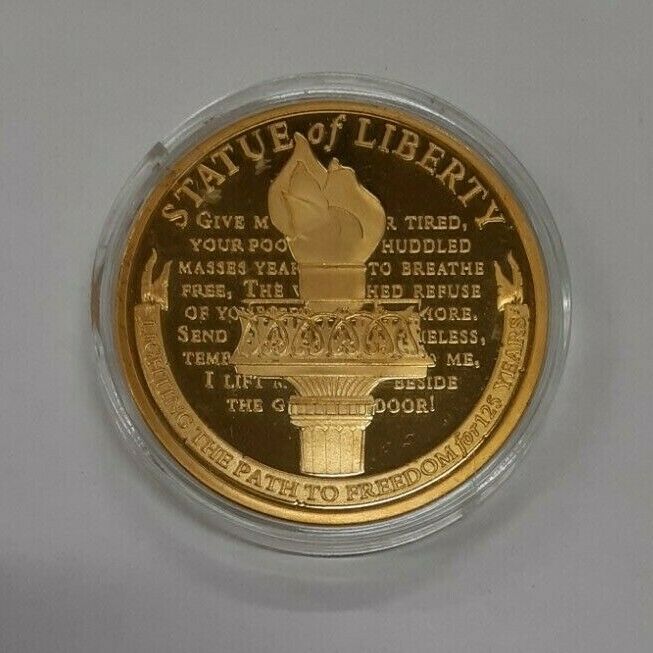 Statue of Liberty American Mint Gold Plated Commemorative Coin W